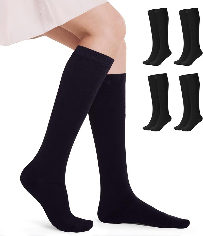 FITRELL Women's Knee High Socks Outdoor Sport Athletic Socks Casual Stripe Tube Socks 1-4 Pack - Image 3